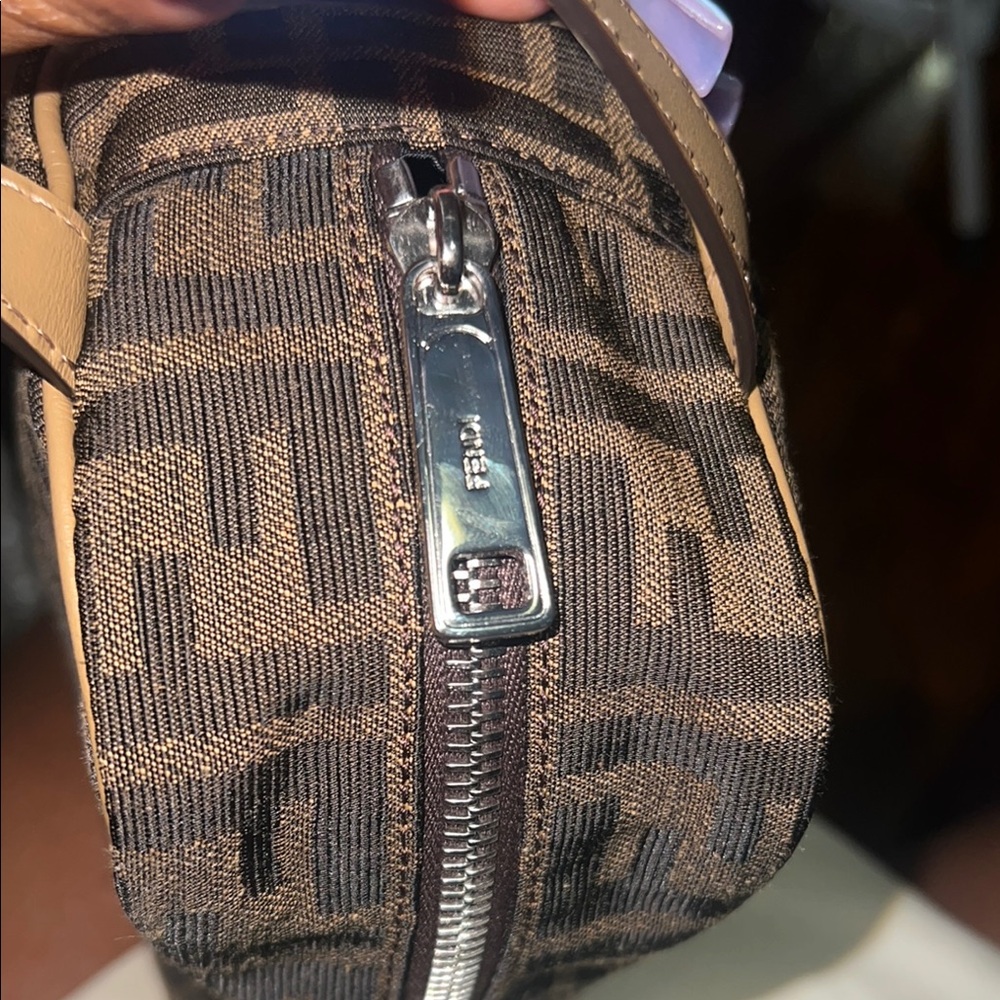 Authentic Fendi Brown Toiletry Bag  Monogram - Picture 7 of 11